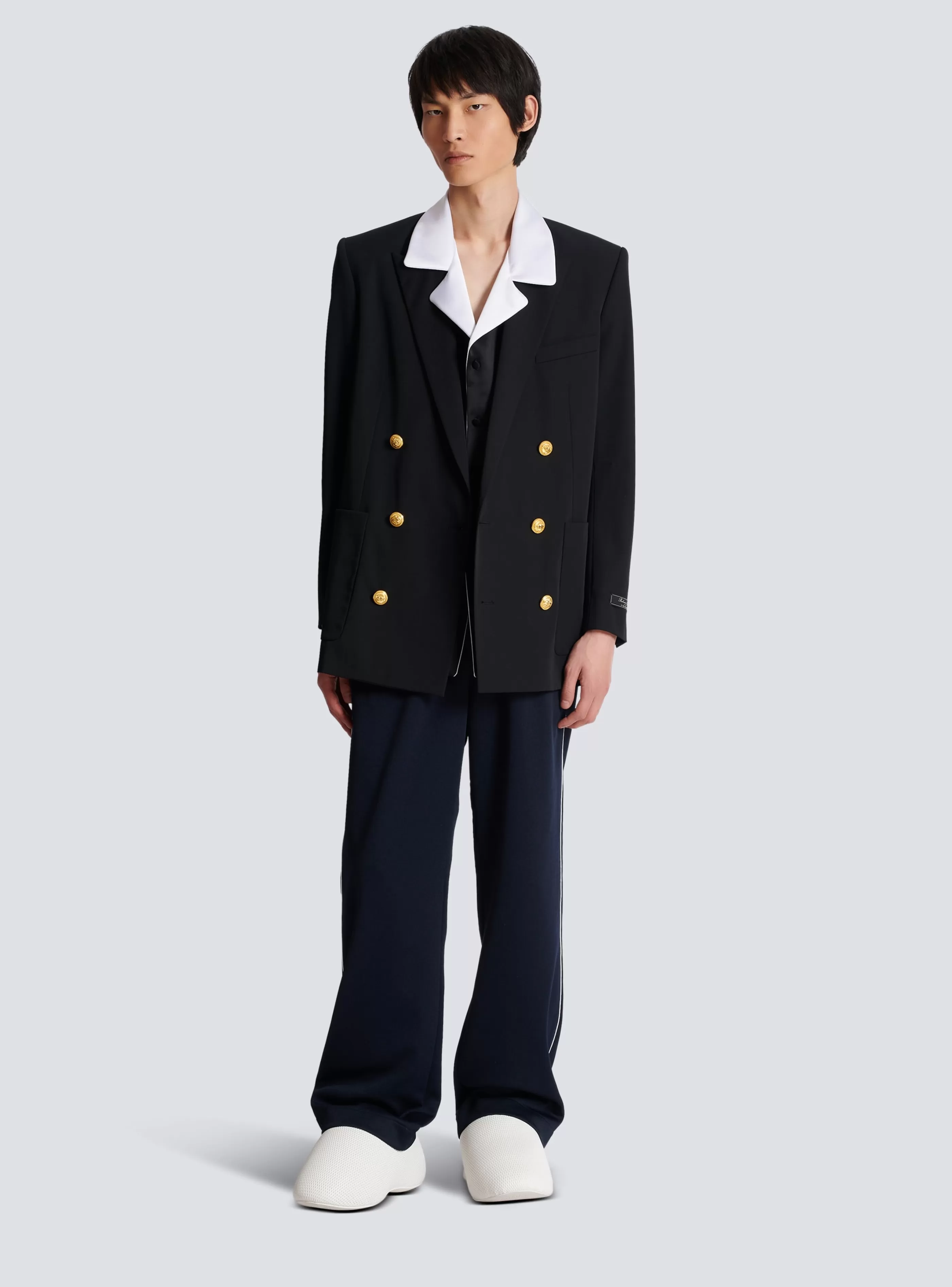 Balmain Giacche E Blazers-Technical Wool Blazer black
