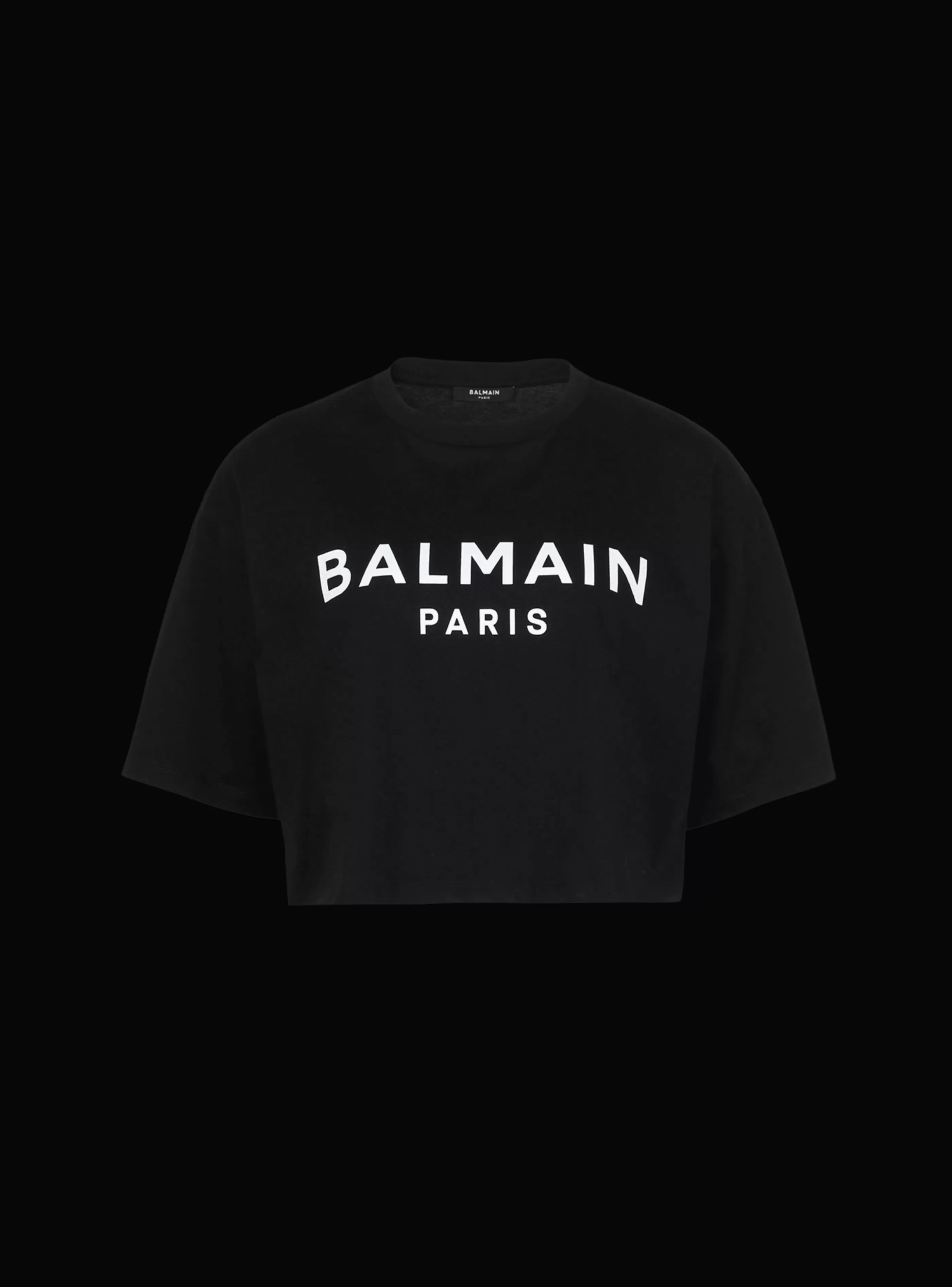 Balmain T-Shirt-T-shirt With Paris Print black