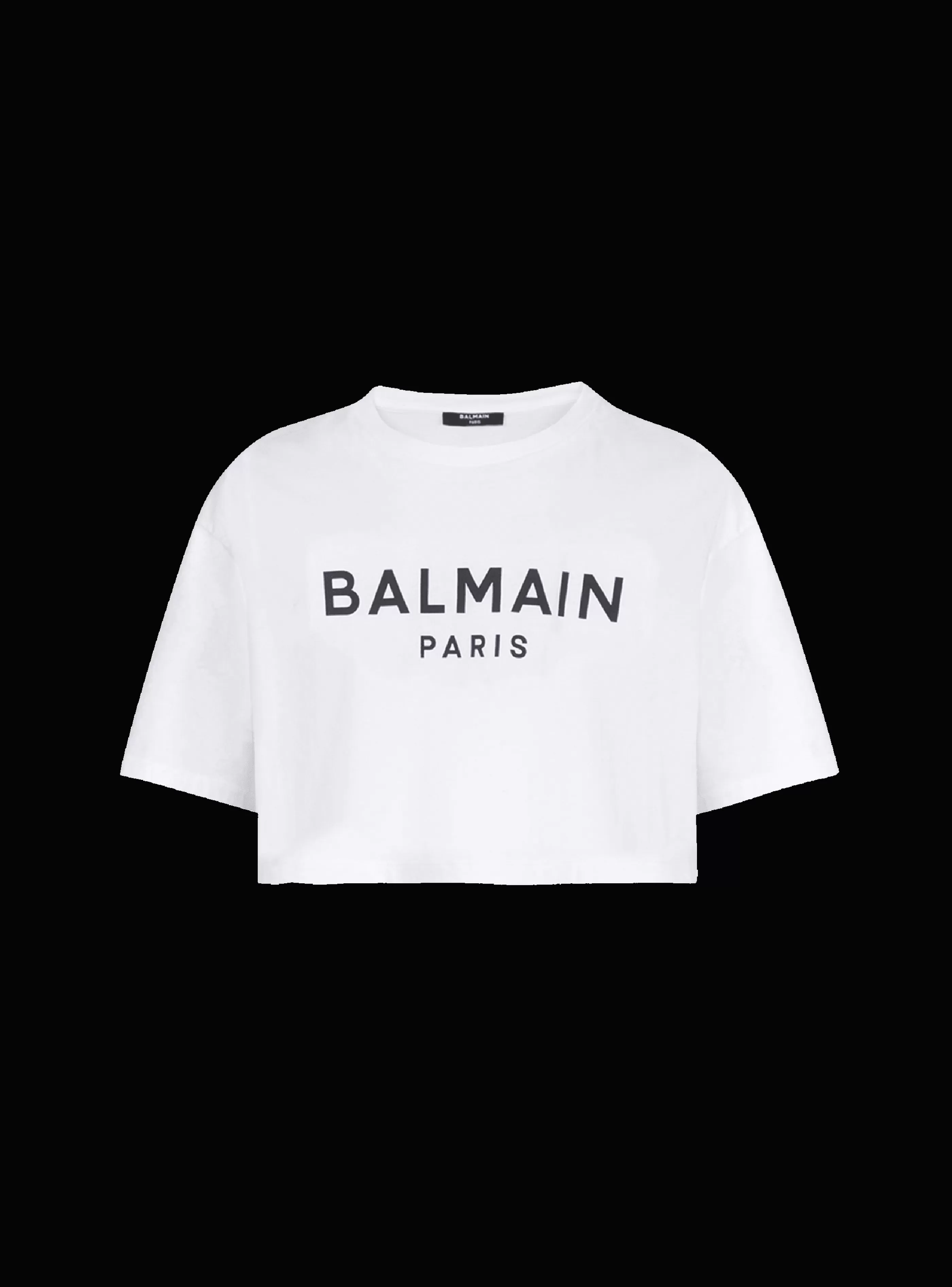 Balmain T-Shirt-T-shirt With Paris Print white