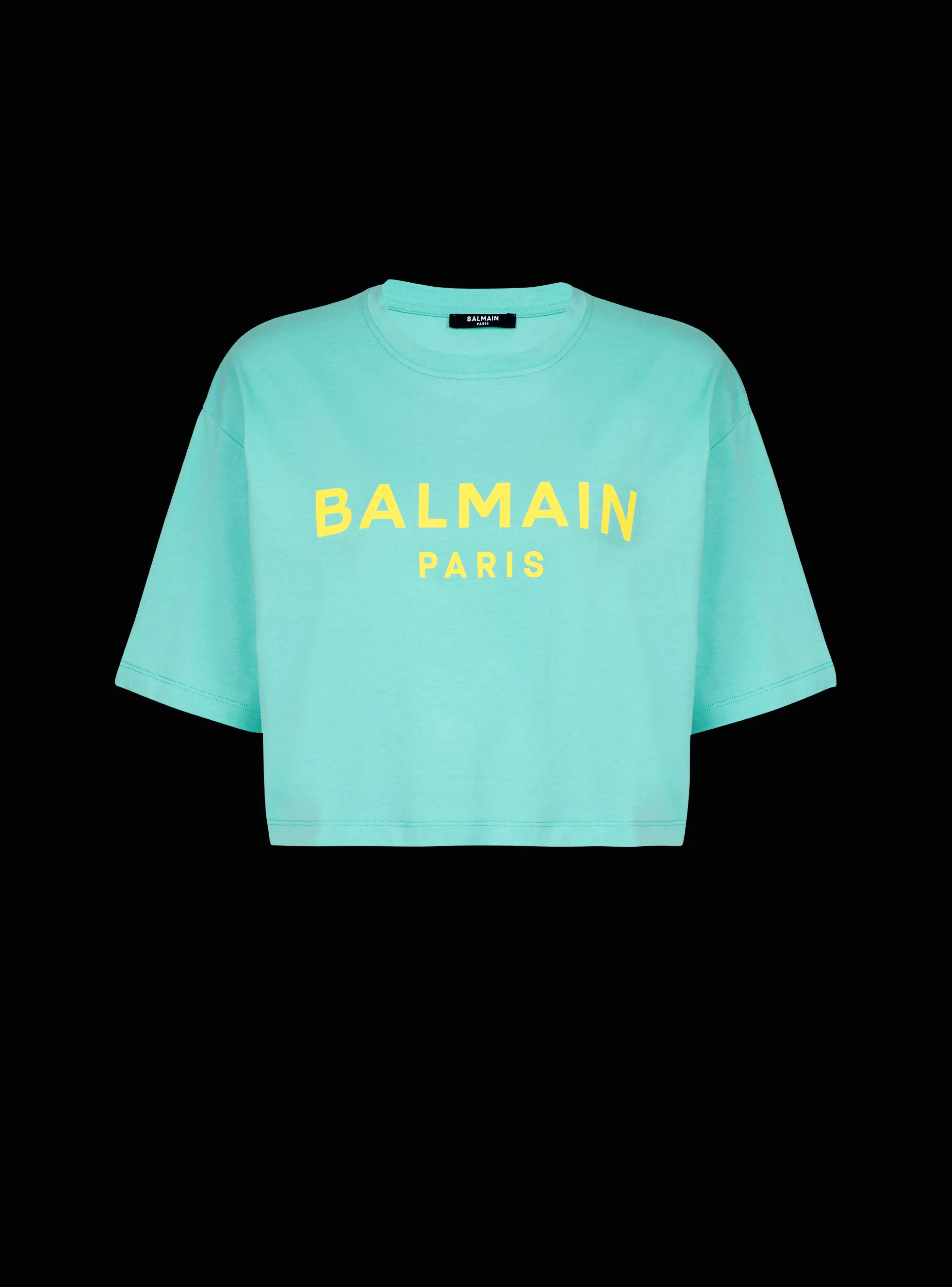 Balmain T-Shirt-T-shirt With Paris Print blue
