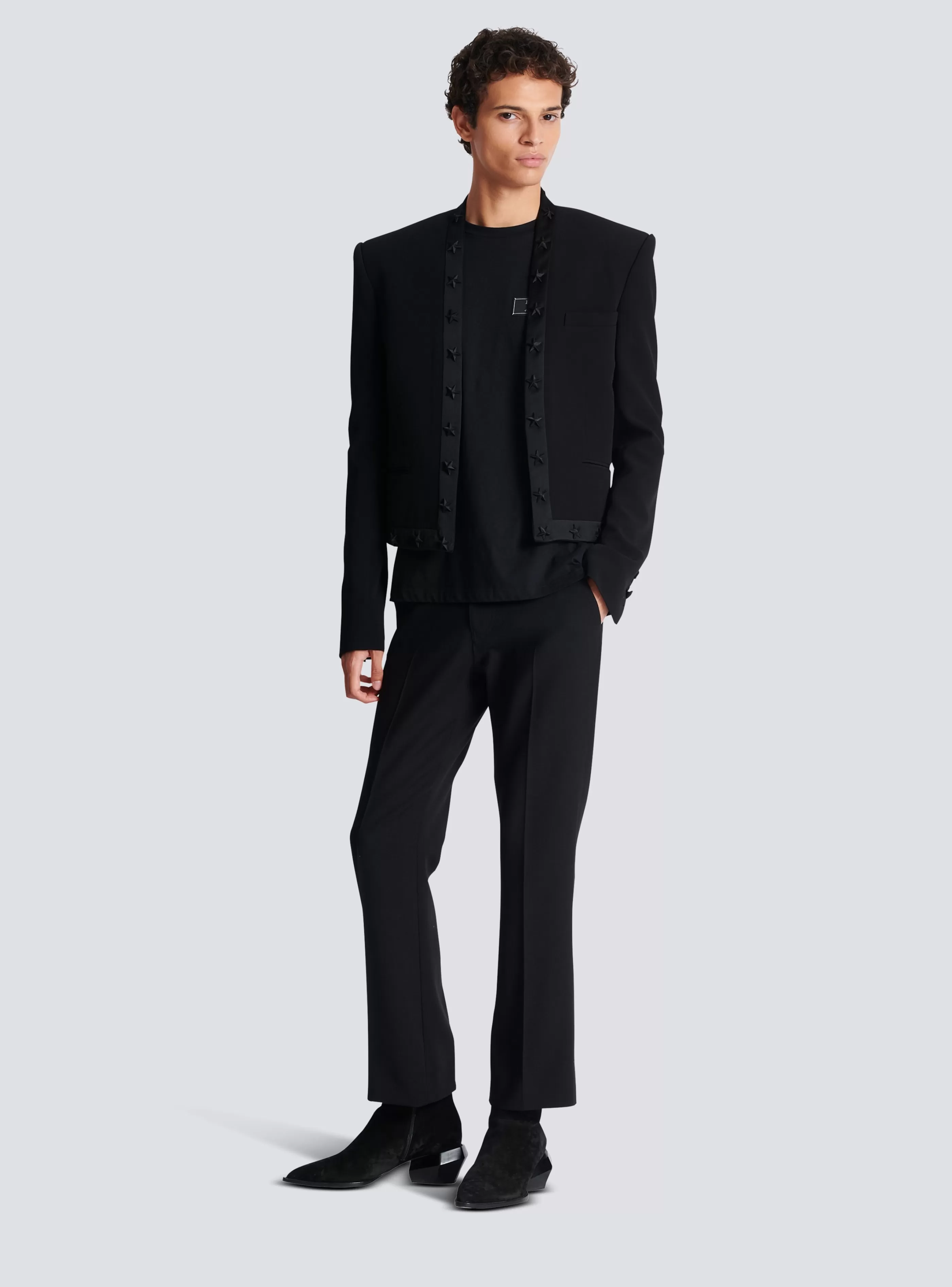 Balmain Abbigliamento Sportivo | T-Shirts-T-shirt With Pierre Label black