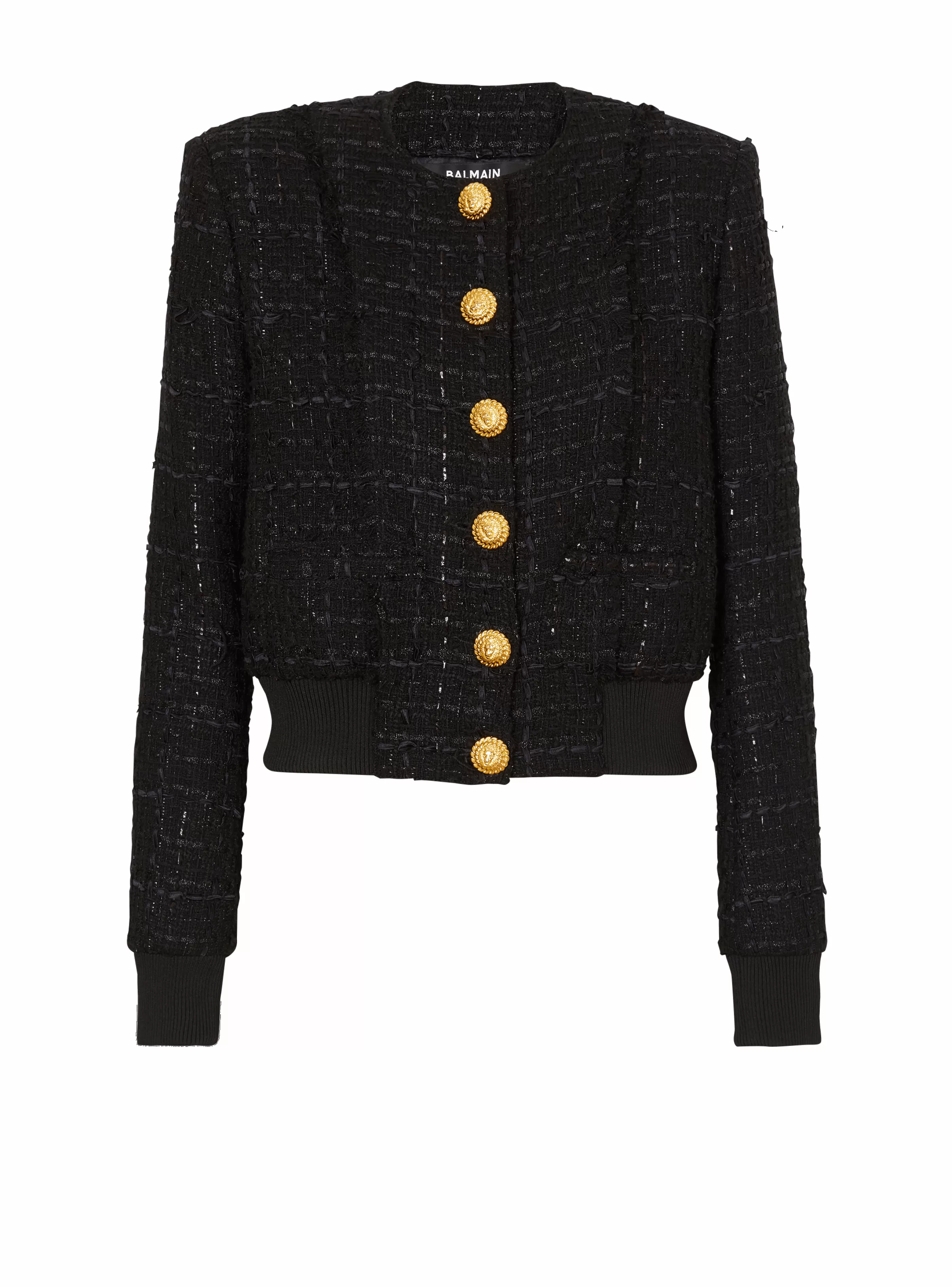 Balmain Capispalla-Tweed Jacket black