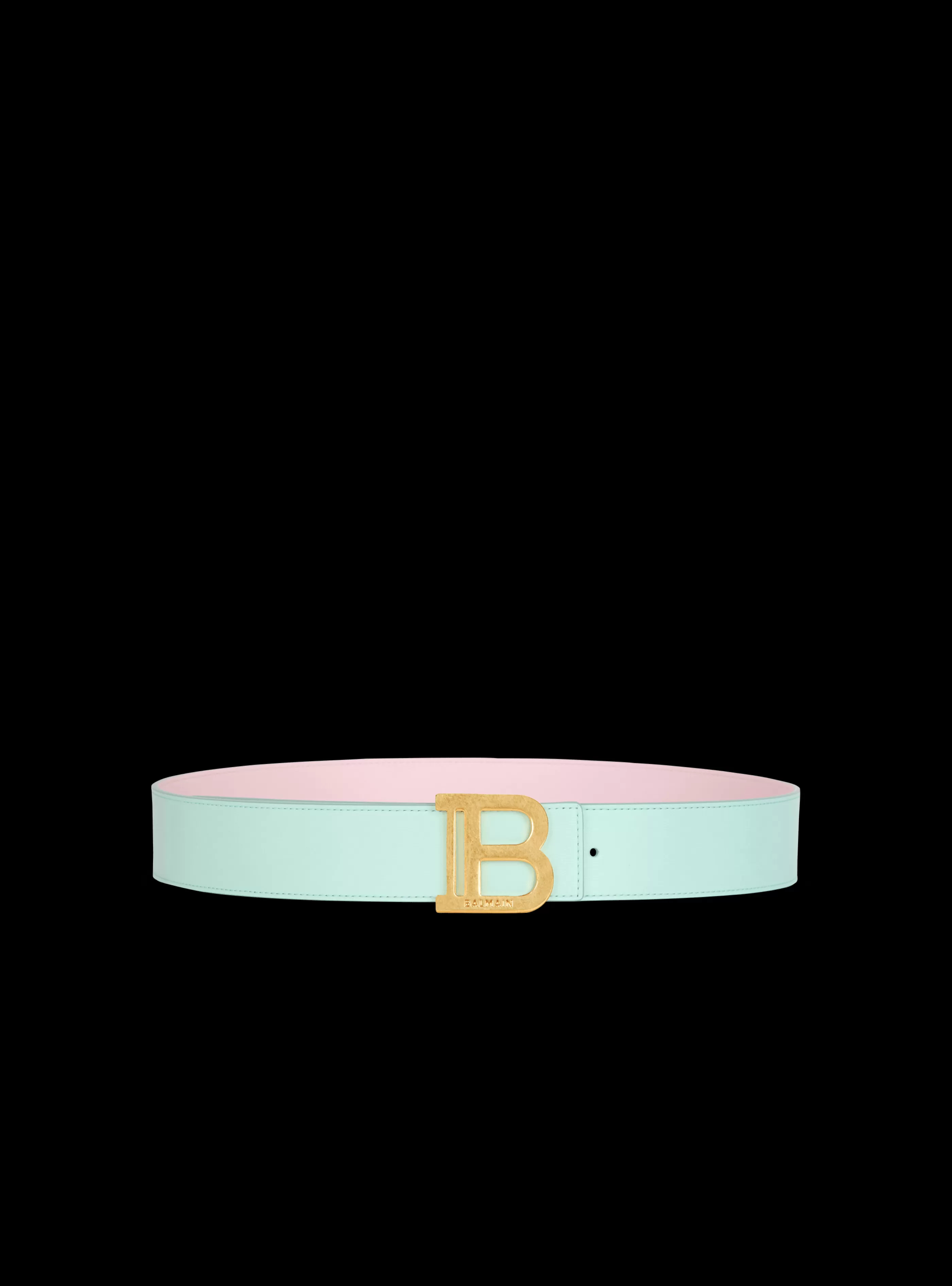 Balmain Cinture-Two-tone Reversible Calfskin B-Belt multicolor