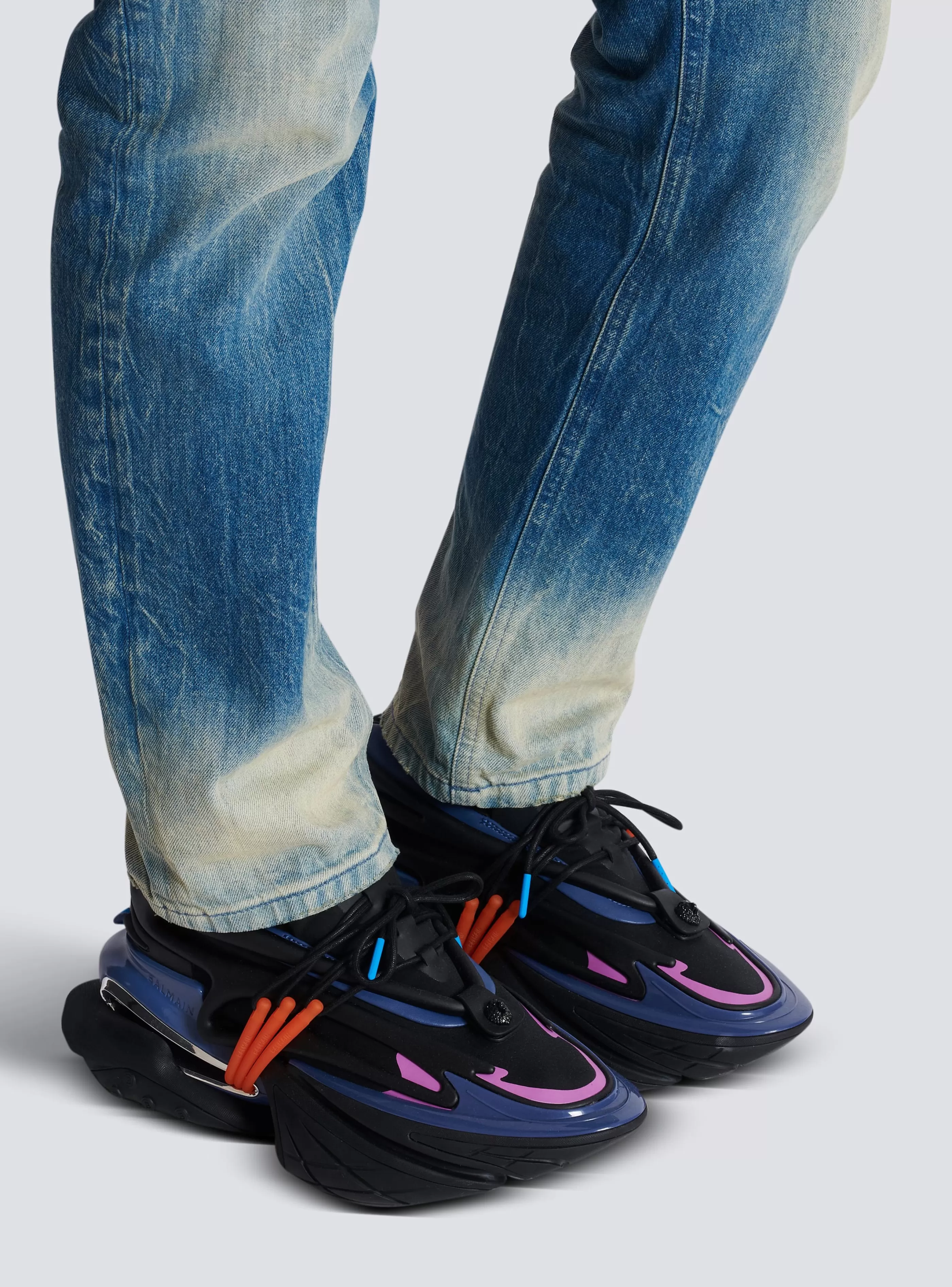 Balmain Uomo | Sneakers-Unicorn Low-top Trainers In Neoprene And Calfskin multicolor