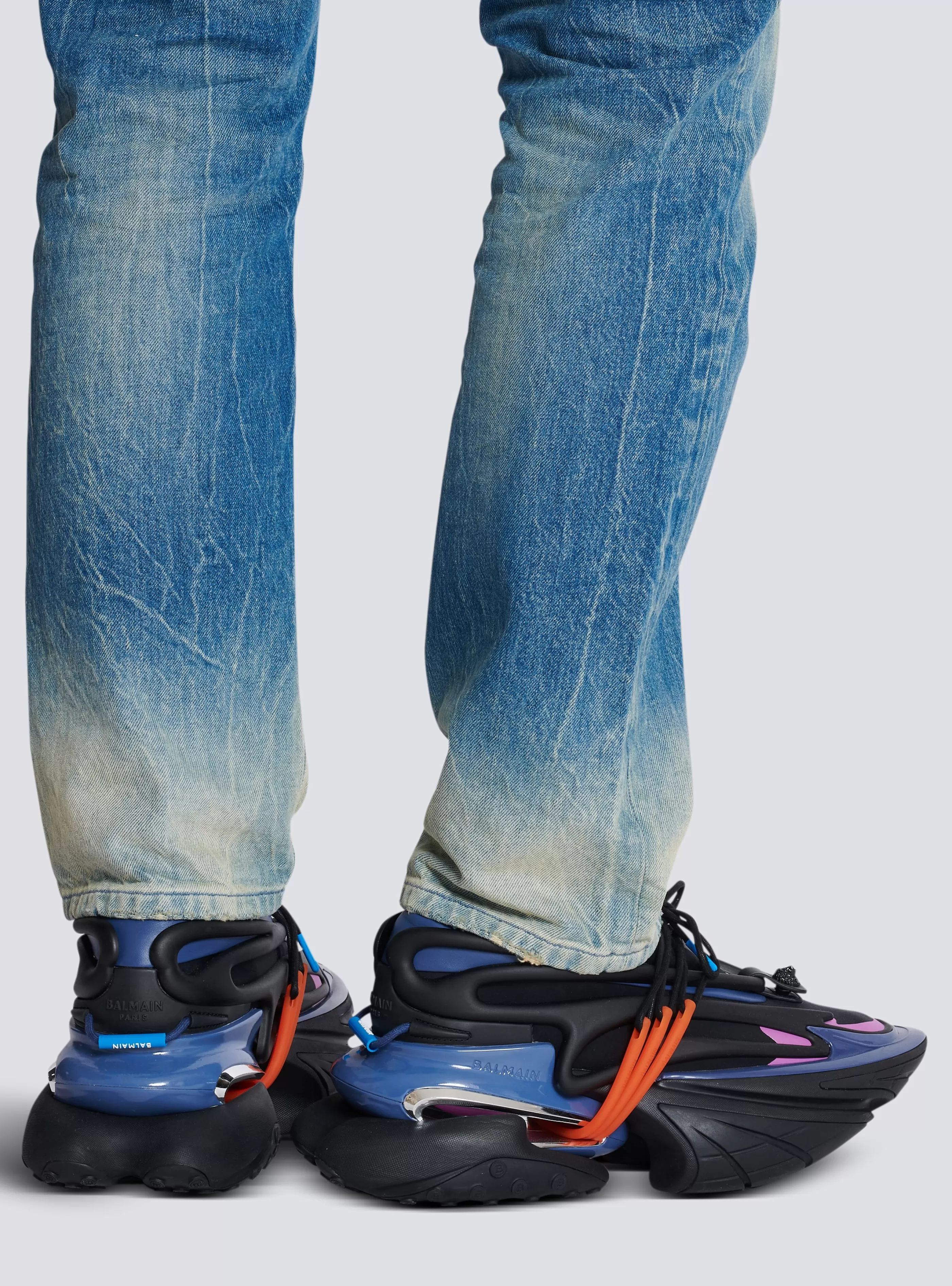Balmain Uomo | Sneakers-Unicorn Low-top Trainers In Neoprene And Calfskin multicolor