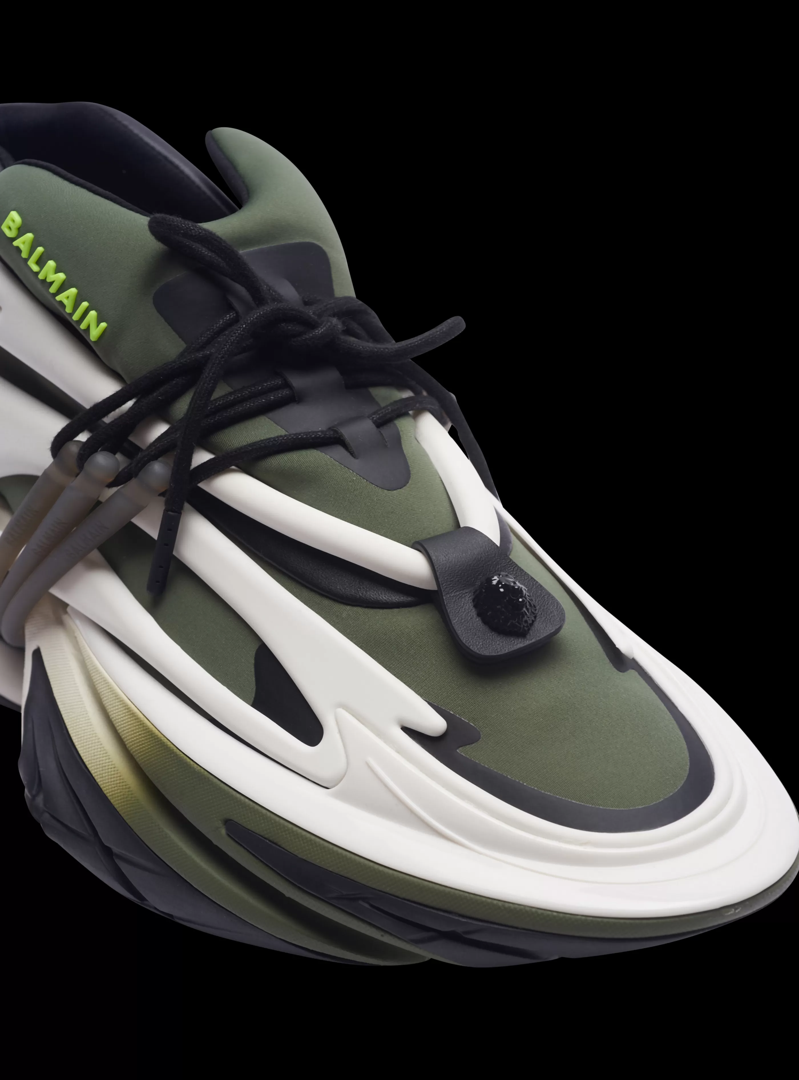 Balmain Uomo | Sneakers-Unicorn Low-top Trainers In Neoprene And Calfskin khaki