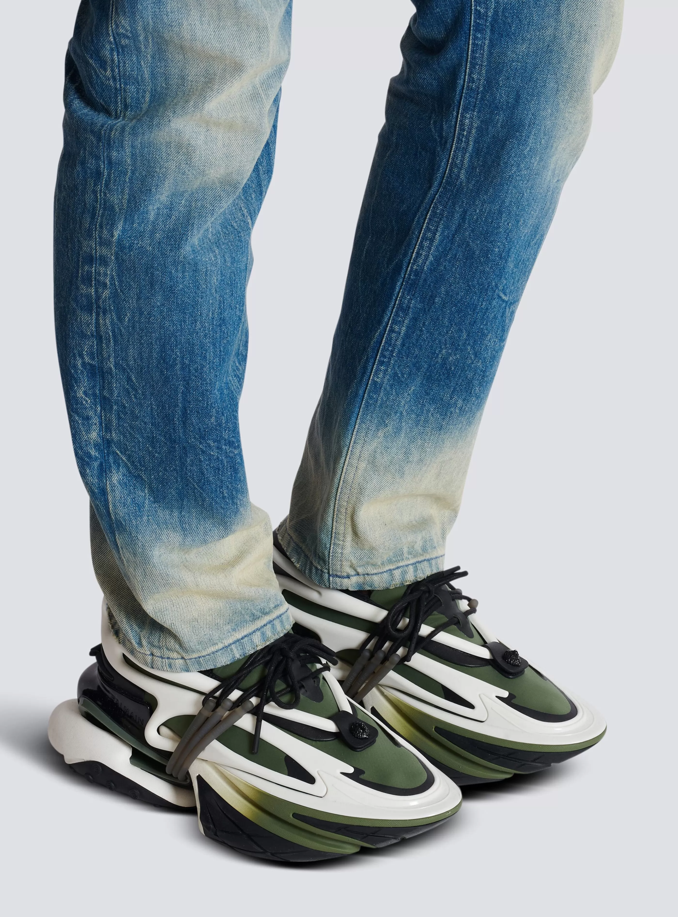 Balmain Uomo | Sneakers-Unicorn Low-top Trainers In Neoprene And Calfskin khaki