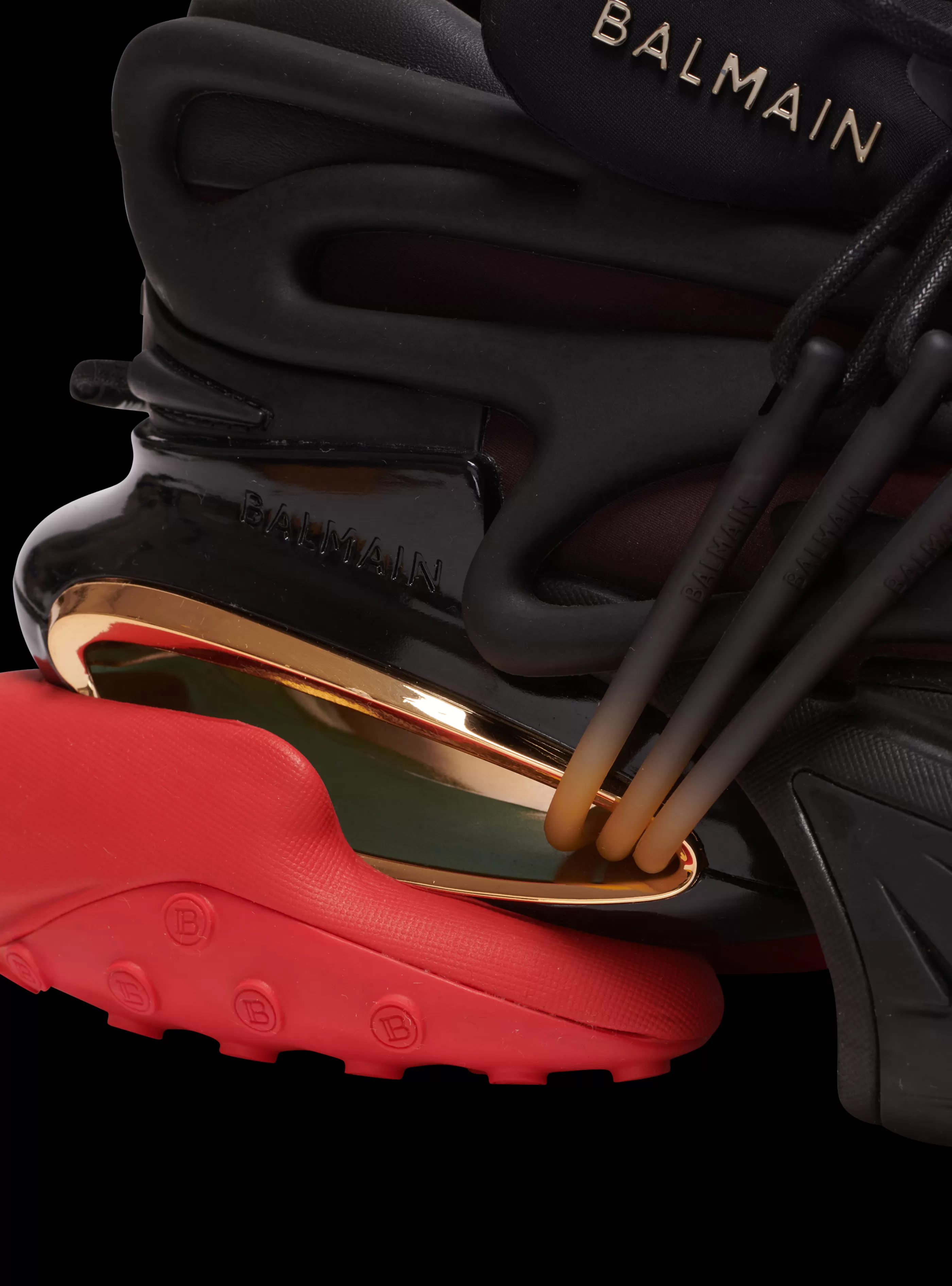 Balmain Unicorn-Unicorn Low-top Trainers In Neoprene And Leather black