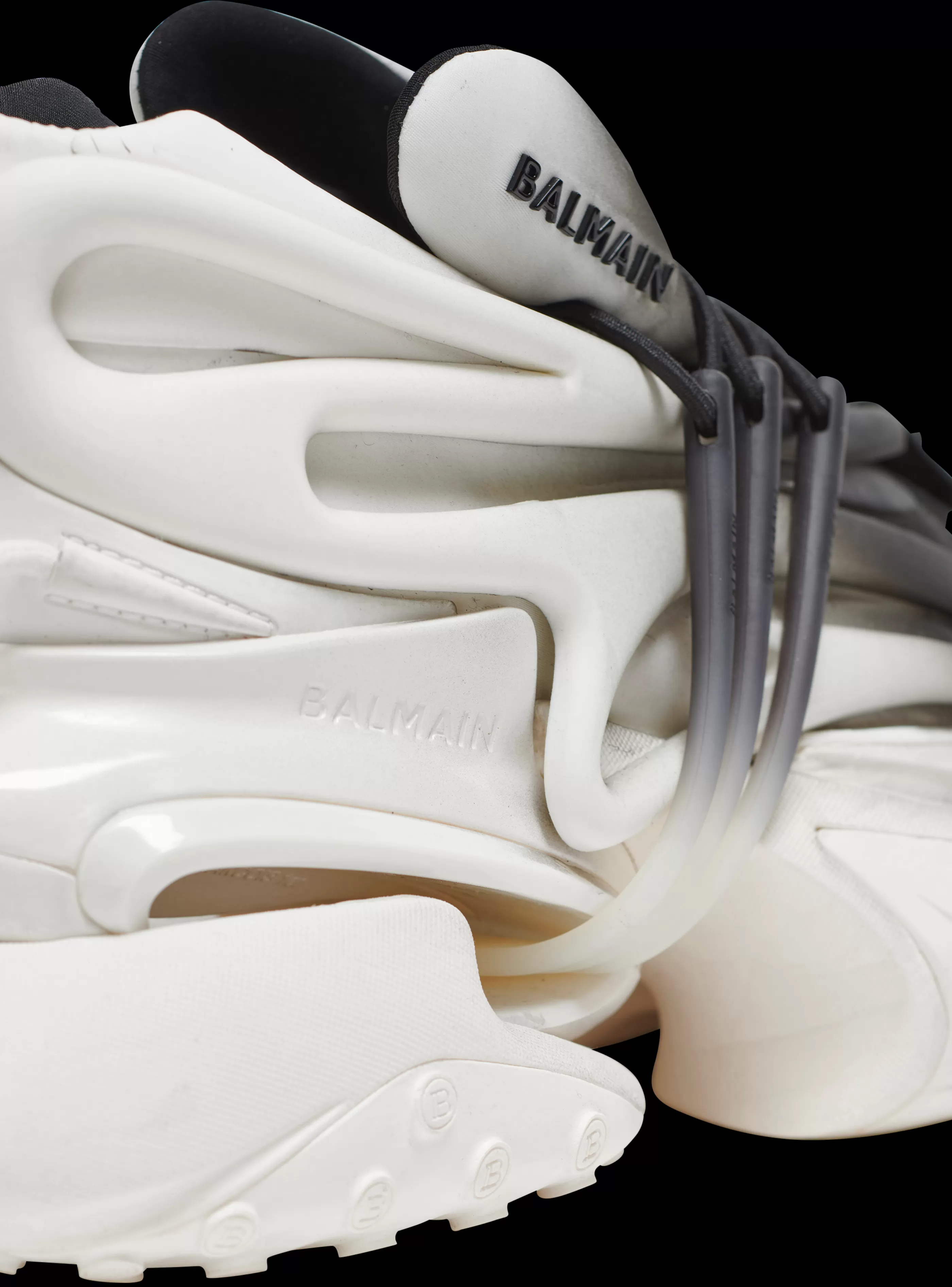 Balmain Unicorn-Unicorn Low-top Trainers In Neoprene And Leather white