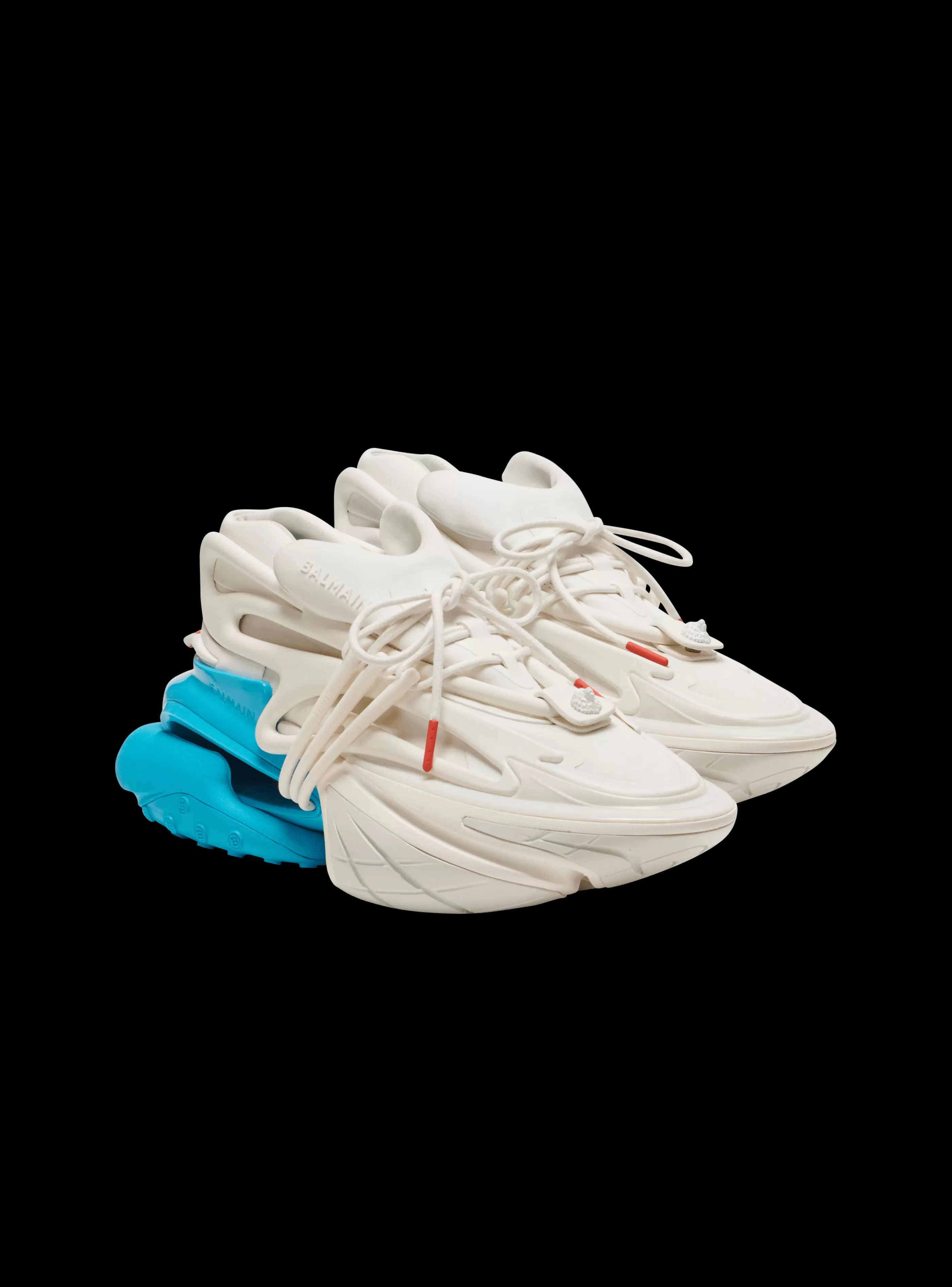Balmain Unicorn-Unicorn Trainers In Neoprene And Leather blue