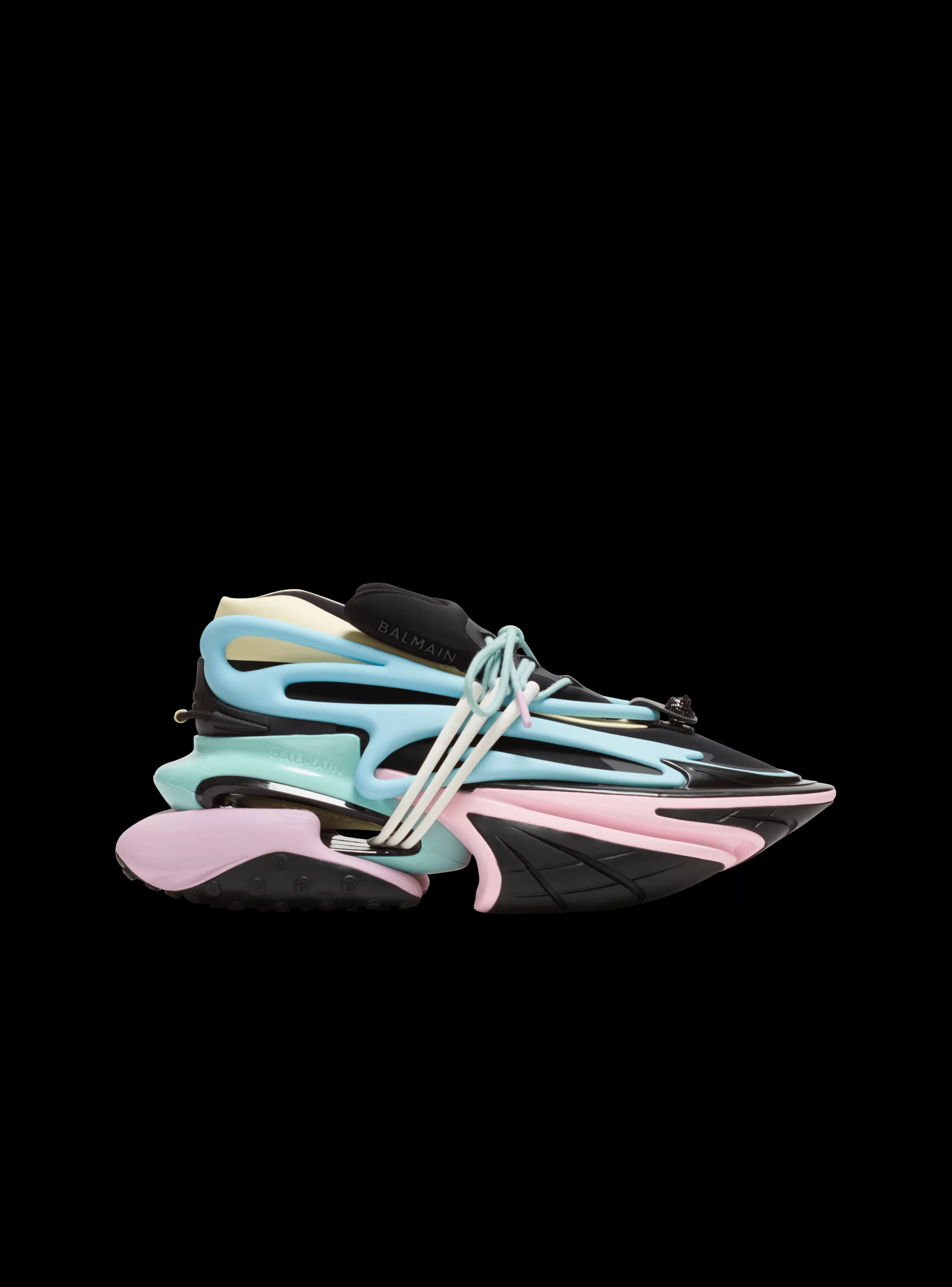 Balmain Unicorn-Unicorn Trainers In Neoprene And Leather multicolor