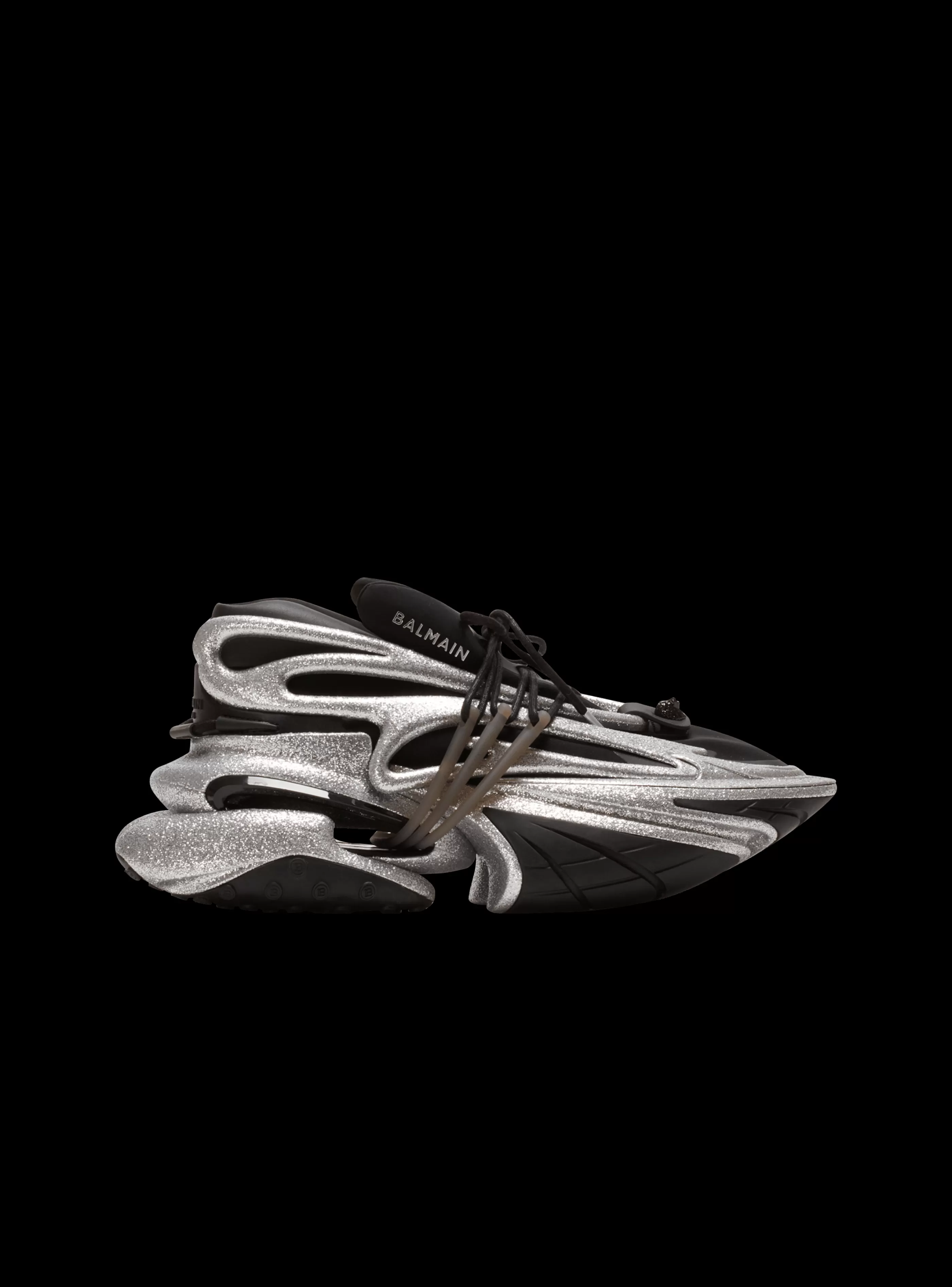 Balmain Unicorn-Unicorn Trainers In Neoprene And Leather silver