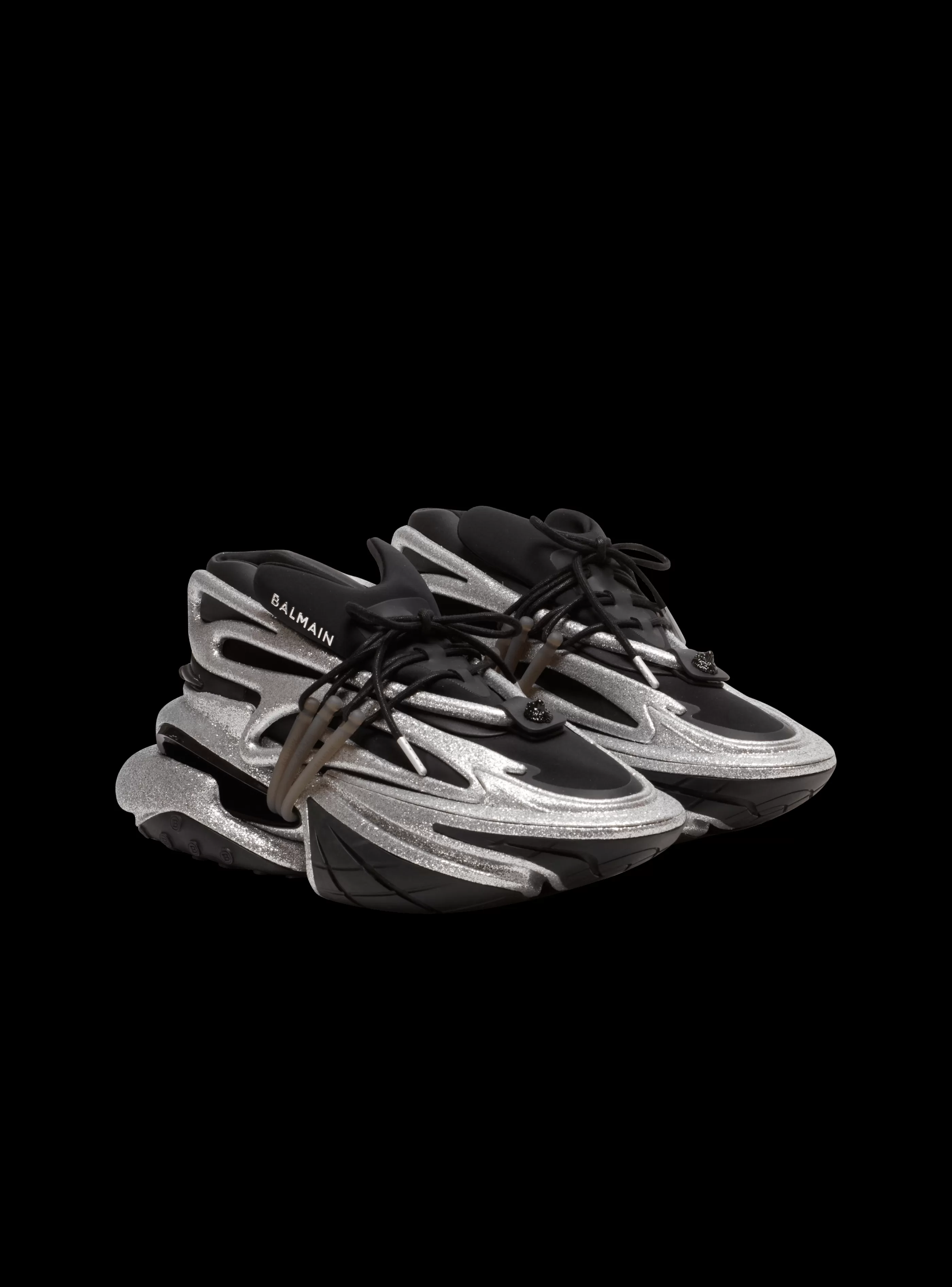 Balmain Unicorn-Unicorn Trainers In Neoprene And Leather silver