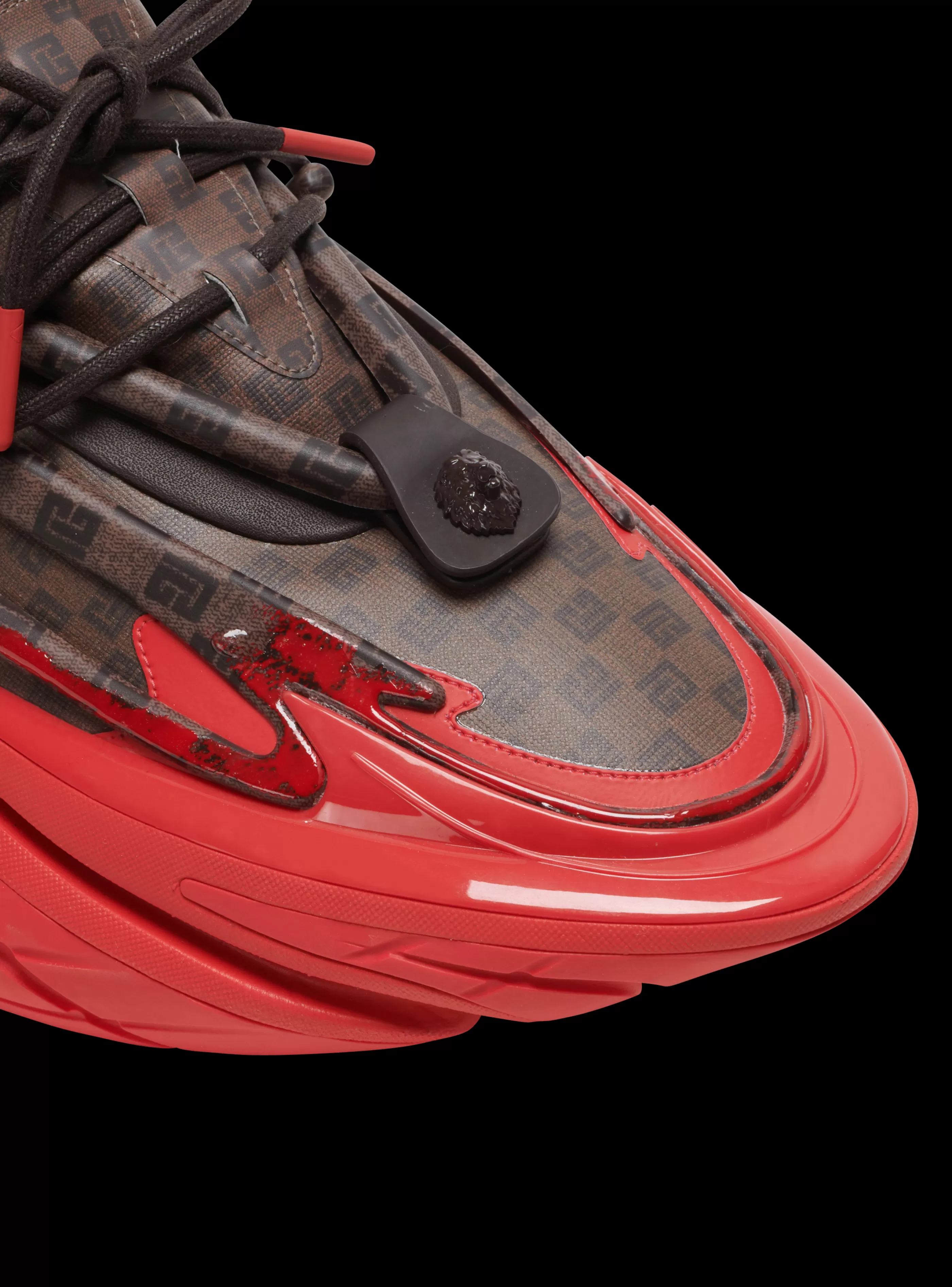Balmain Unicorn-Unicorn Trainers In Neoprene And Monogram Leather brown