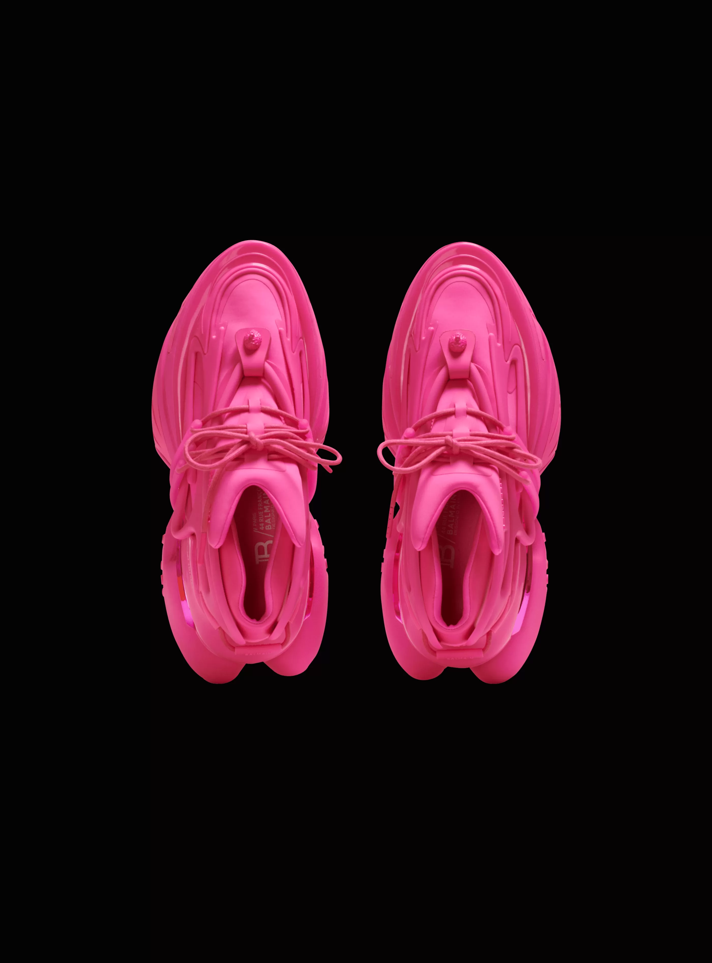 Balmain Unicorn-Unicorn Trainers In Neoprene And Rubberised Leather pink