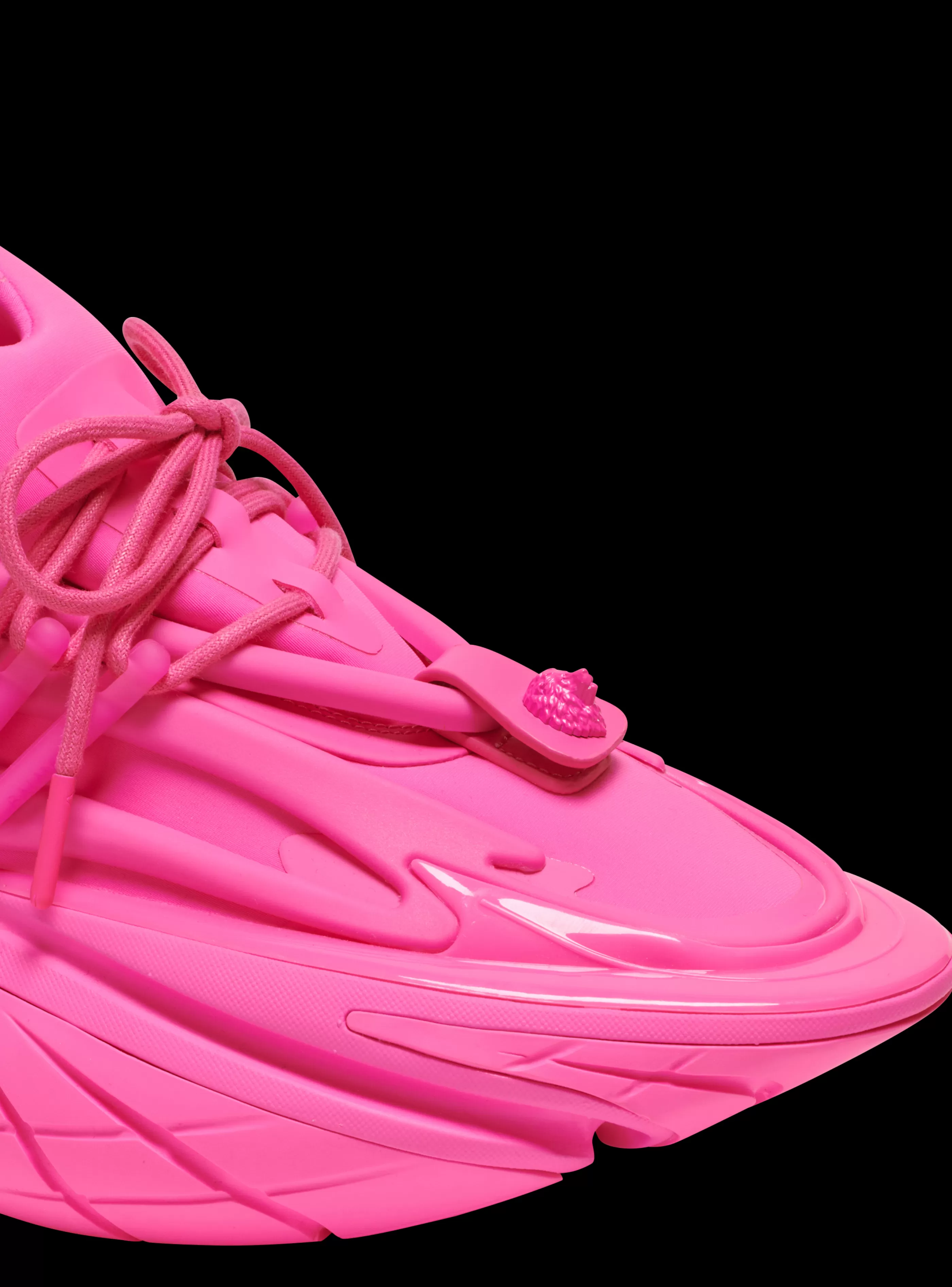 Balmain Unicorn-Unicorn Trainers In Neoprene And Rubberised Leather pink