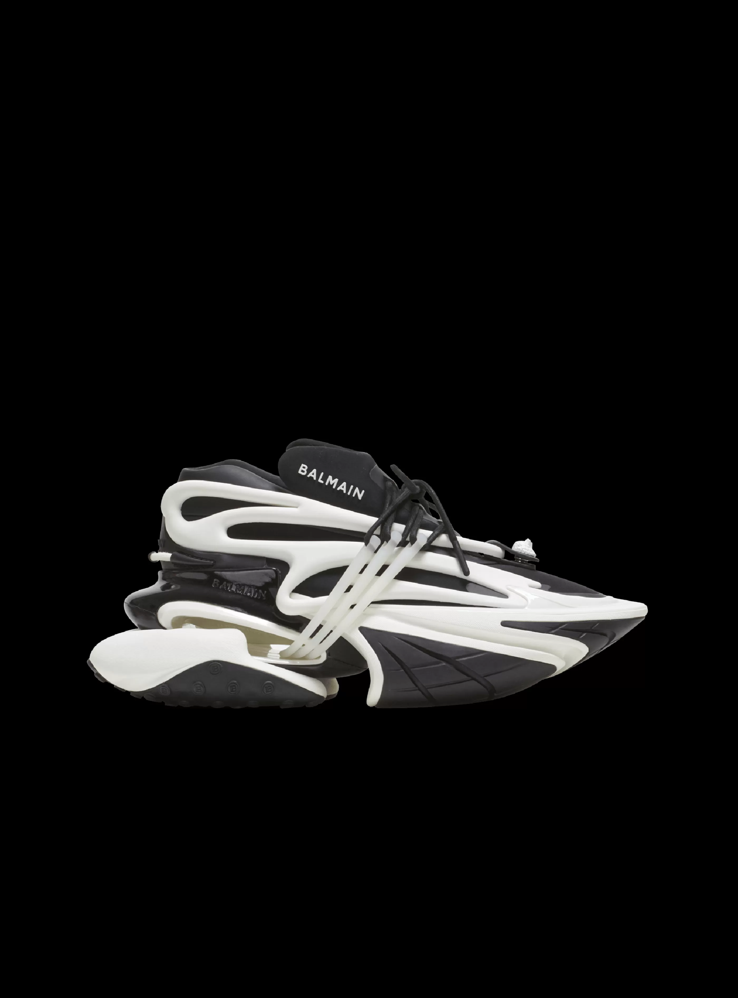 Balmain Unicorn-Unicorn Trainers In Two-tone Neoprene And Leather black