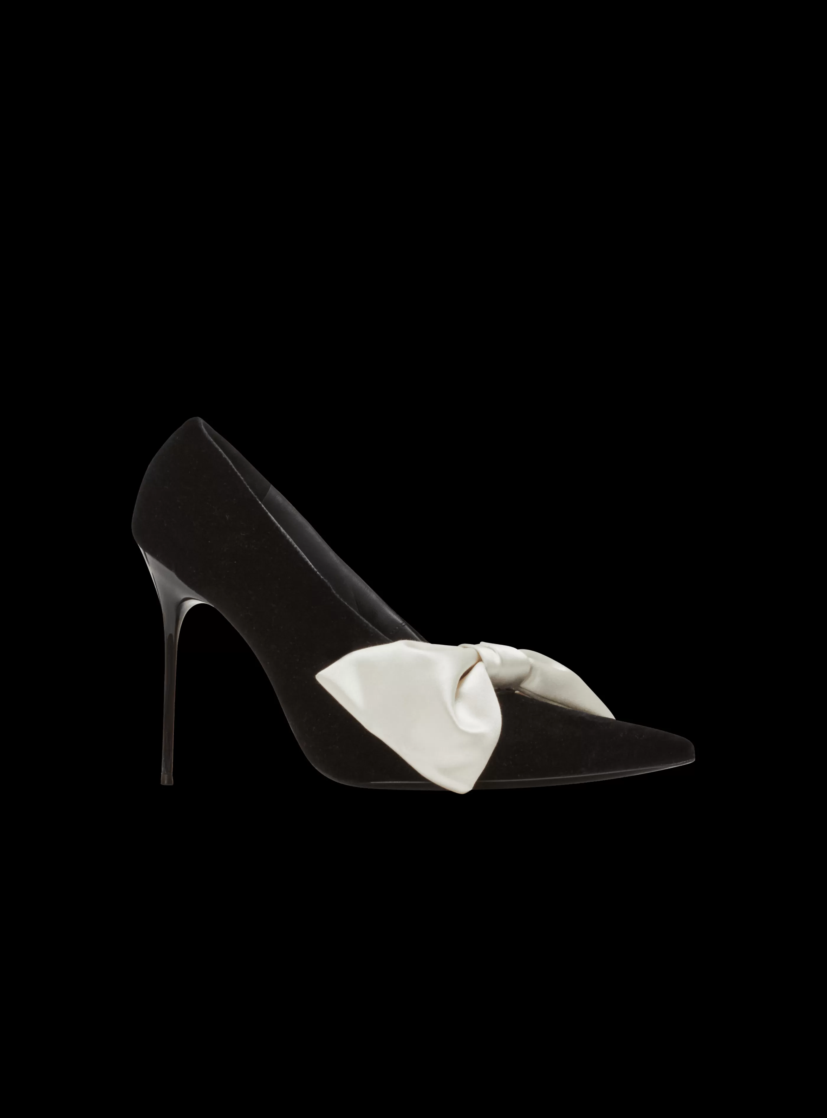 Balmain Scarpe Col Tacco Alto-Velvet Clara Stilettos black