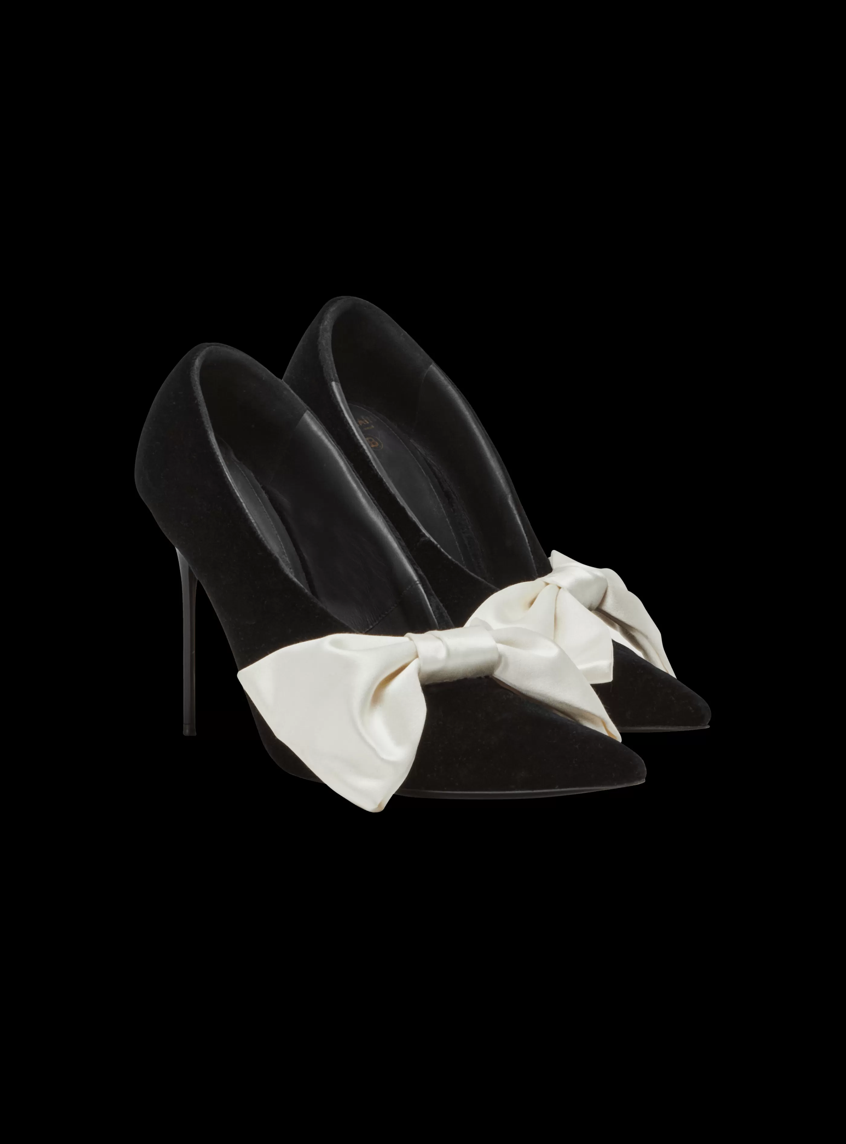 Balmain Scarpe Col Tacco Alto-Velvet Clara Stilettos black