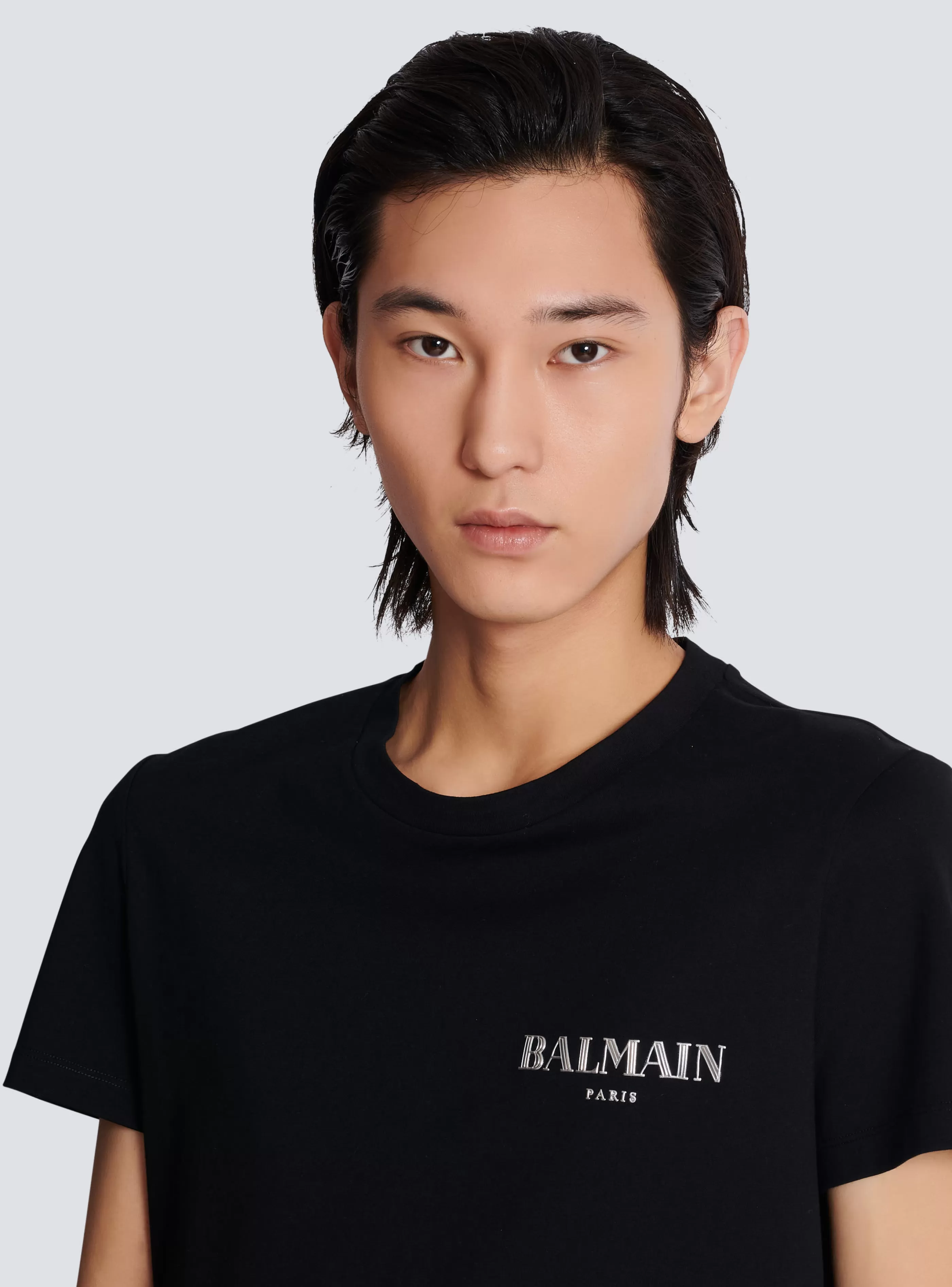 Balmain T-Shirts-Vintage Short-sleeved T-shirt black