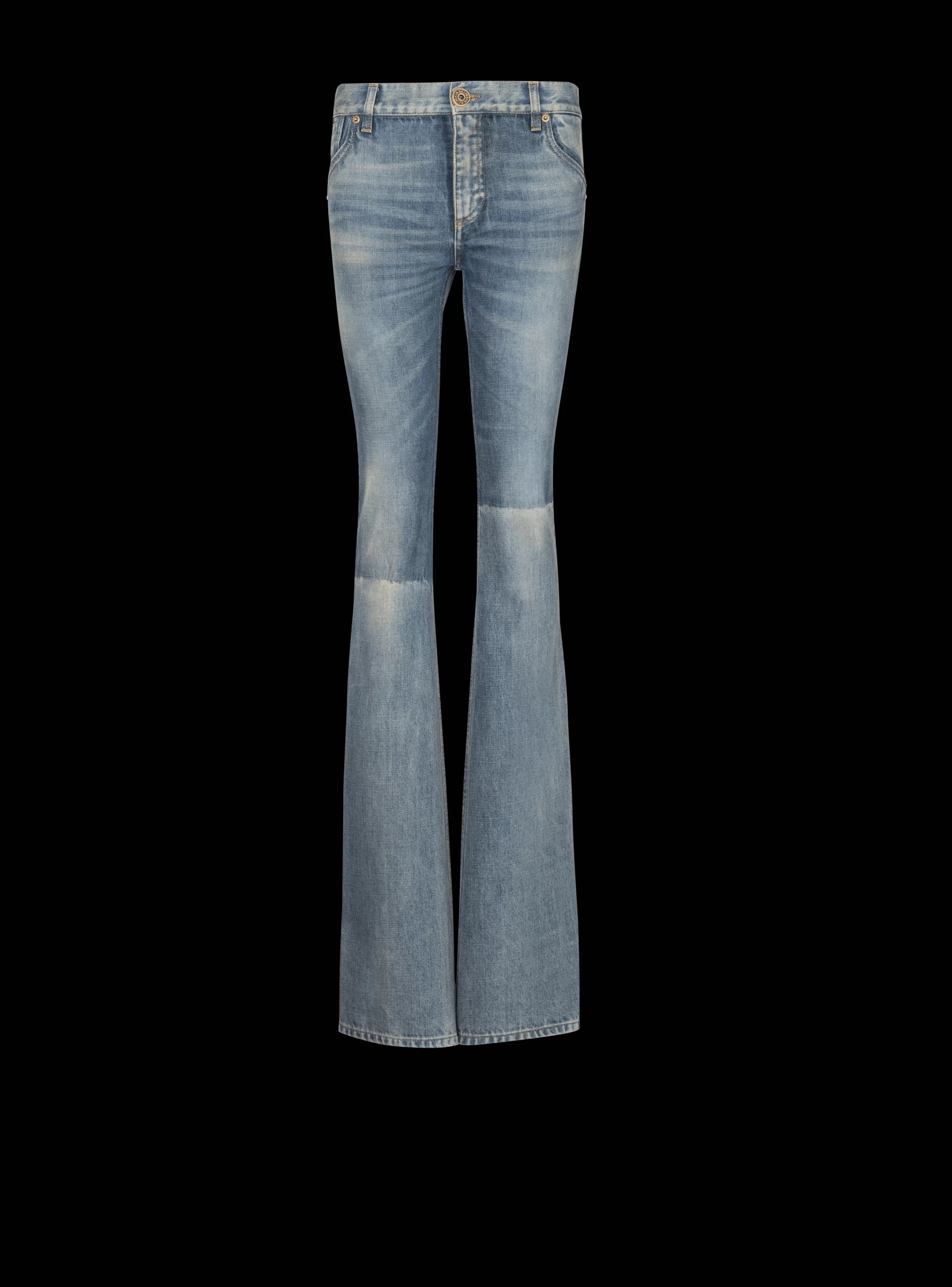 Balmain Denim-Western Bootcut Denim Jeans blue