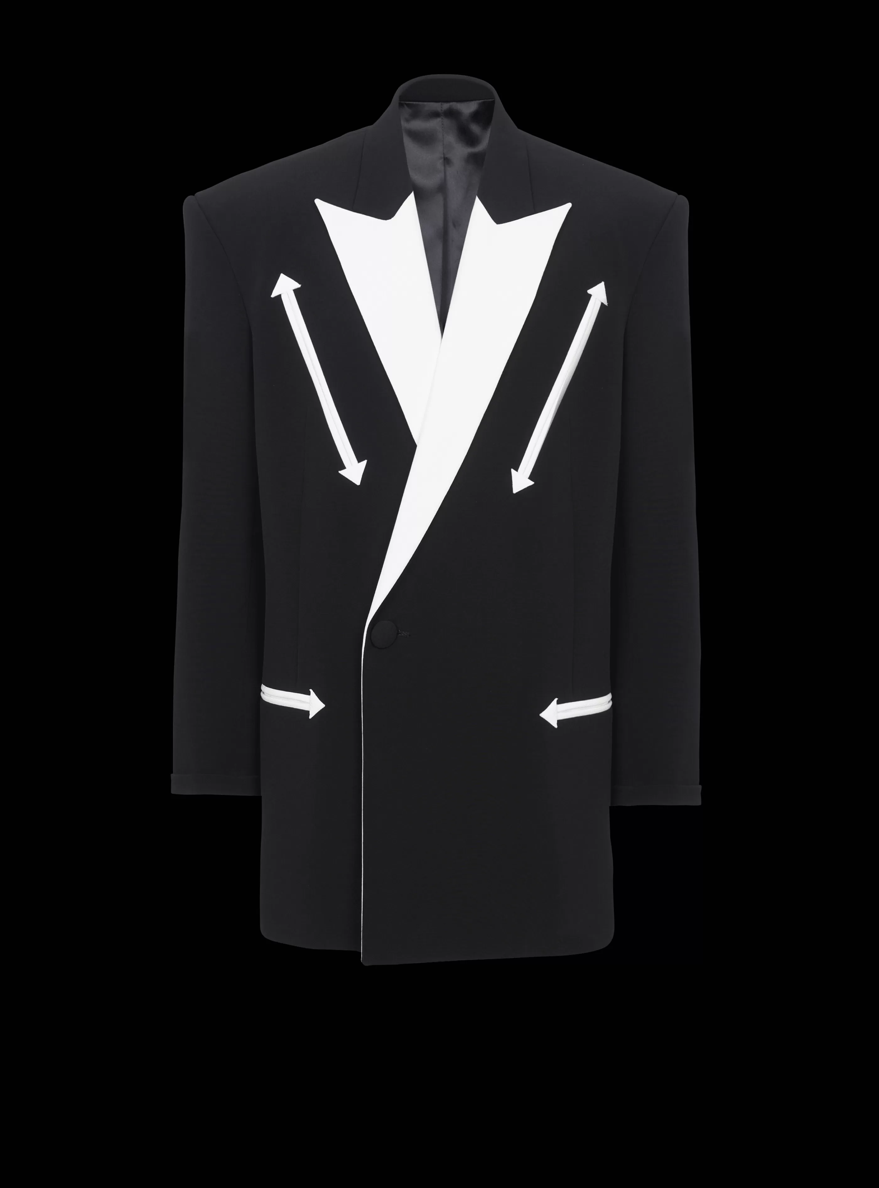 Balmain Giacche E Blazers-Western Crepe Blazer black