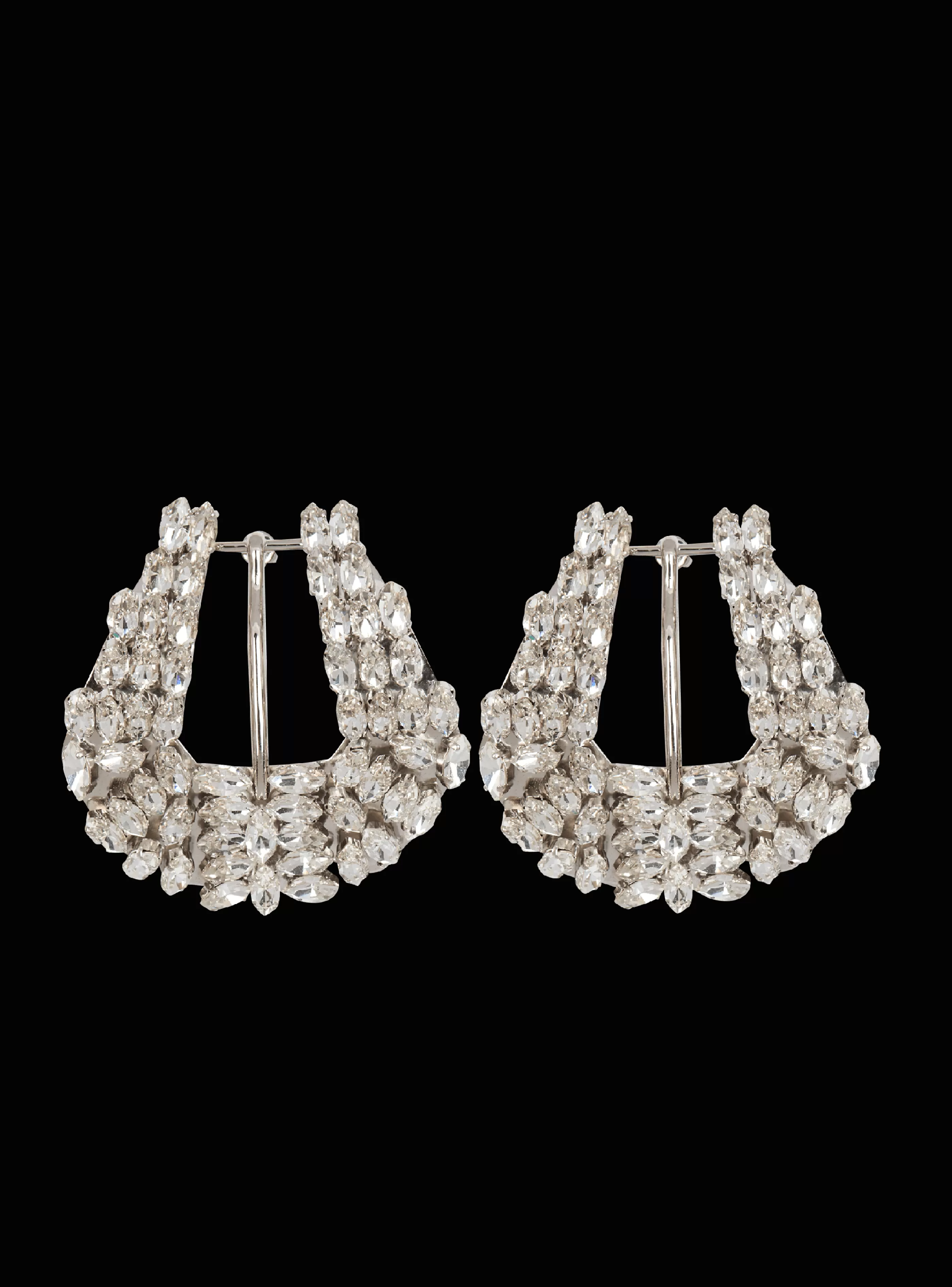 Balmain Gioielli Moda-Western Crystal Earrings silver