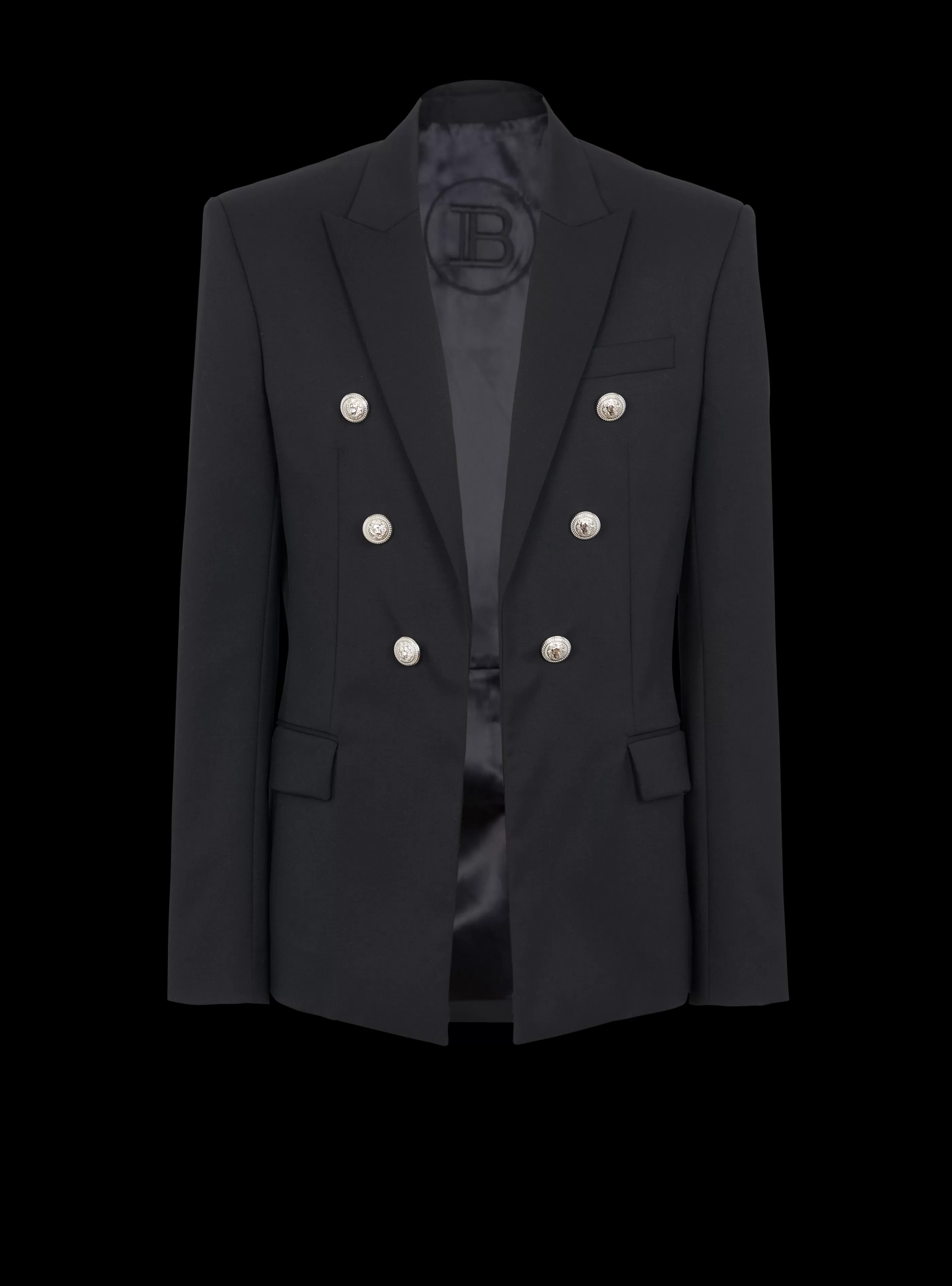 Balmain Giacche E Blazers-Wool 6-button Jacket black