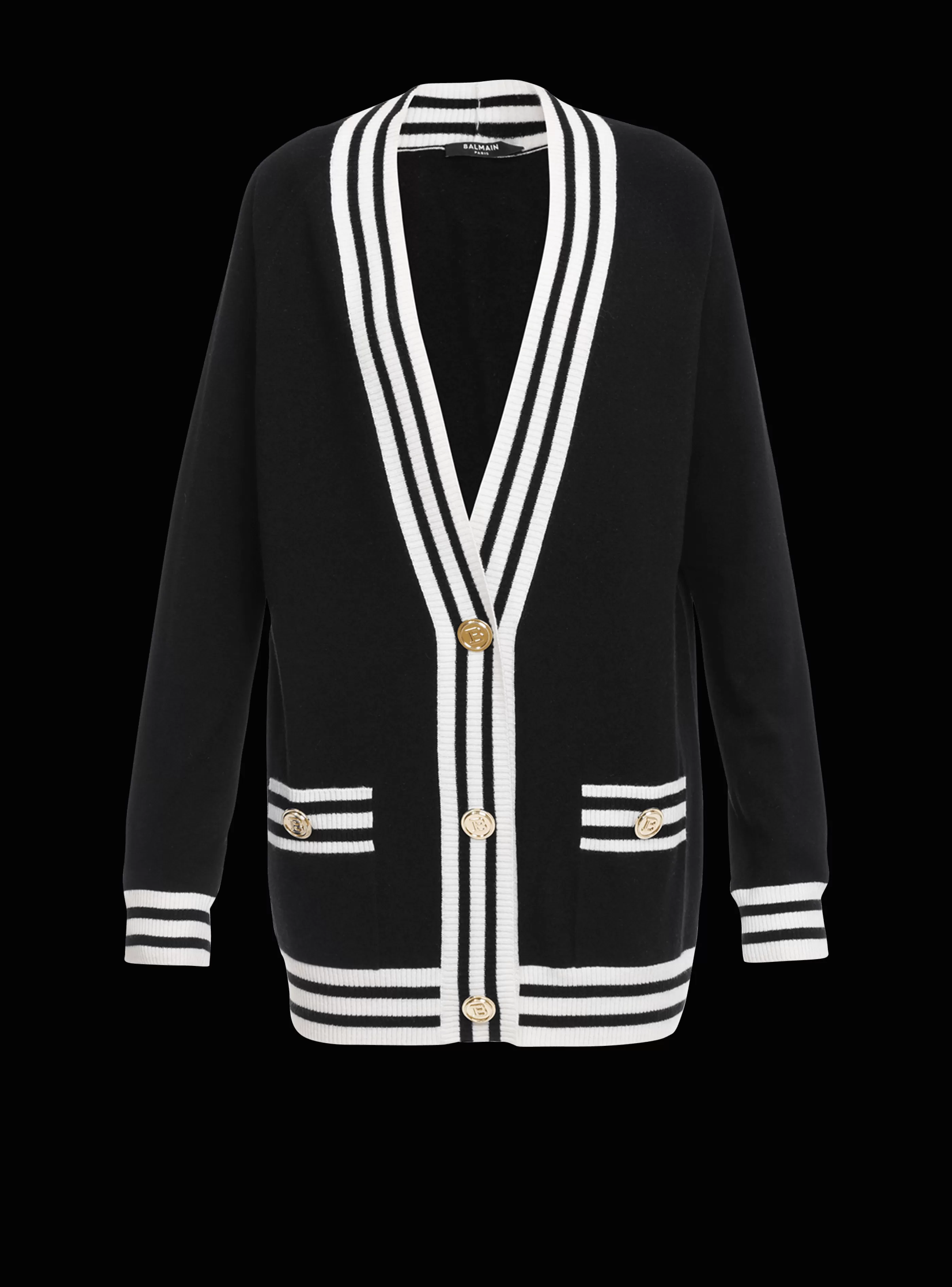 Balmain Maglieria-Wool And Cashmere Cardigan black
