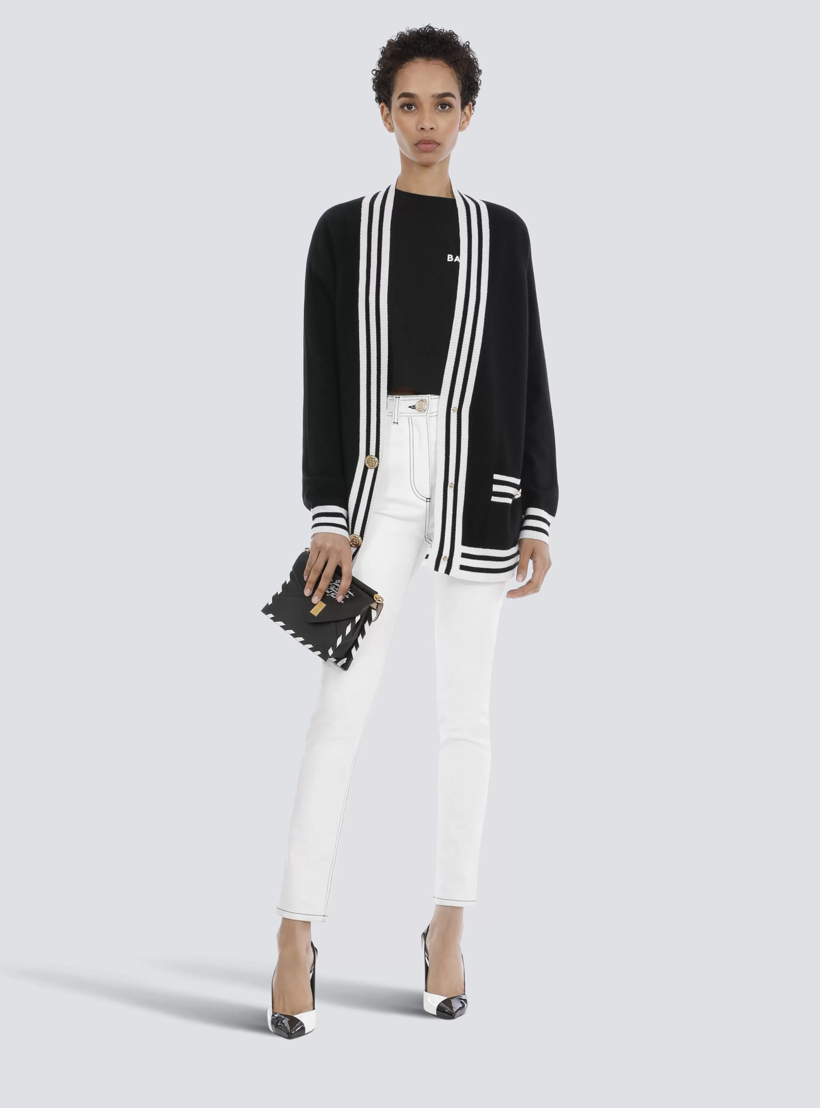 Balmain Maglieria-Wool And Cashmere Cardigan black